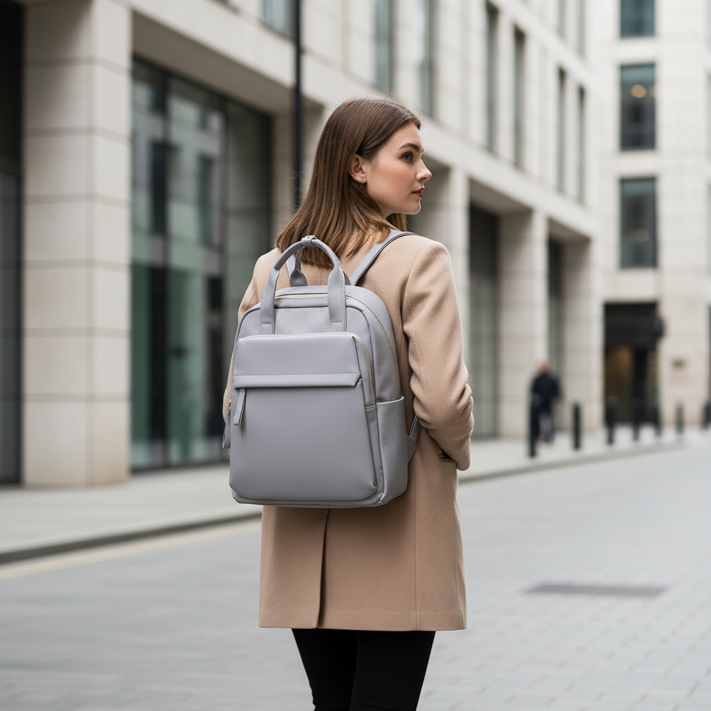 Alvaora Sleek City Commuter Travel Backpack - UK Lifestyle Image